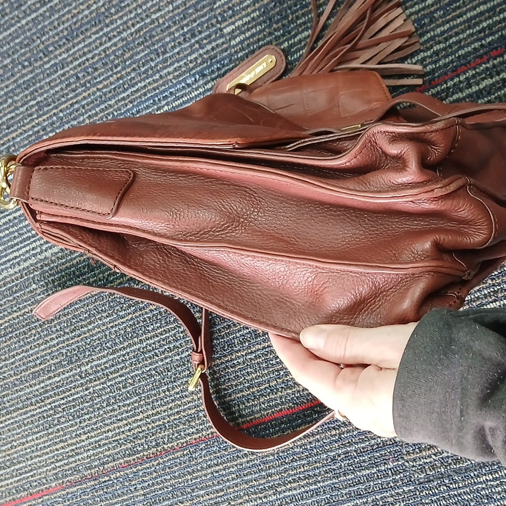 Cynthia Rowley Beautiful tan leather Purse/ laptop bag - Picture 7 of 10